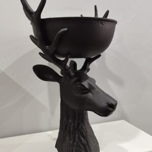 Eleganter Hirschkopf mit Sojawachs-Kerze
